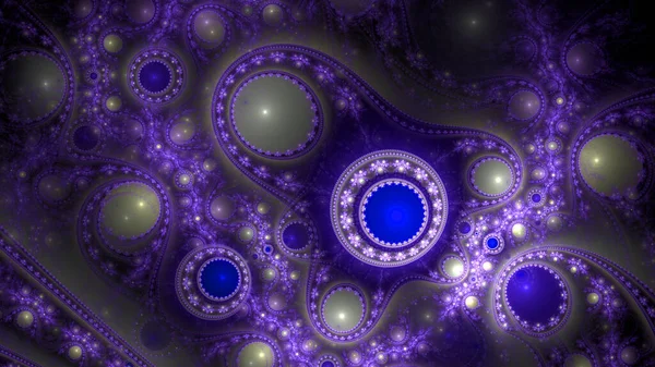 Abstract Fractal Achtergrond Gemaakt Van Modern Ogende Ingewikkelde Gloeiende Patroon — Stockfoto