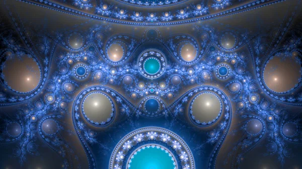 Abstract Fractal Achtergrond Gemaakt Van Modern Ogende Ingewikkelde Gloeiende Patroon — Stockfoto