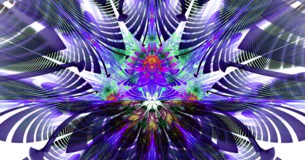 Rapid Color Changing Loop Able Abstract Fractal Video Large Dark — Stock Video