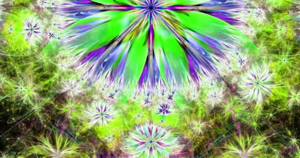 Rapid Color Changing Abstract Modern Fractal Background Twisted Interconnected Psychedelic — Stock Video