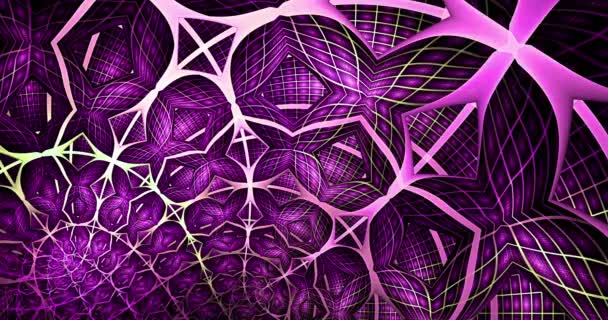 Fondo Fractal Abstracto Hecho Intrincado Patrón Ramificación Aspecto Orgánico Interconectado — Vídeo de stock