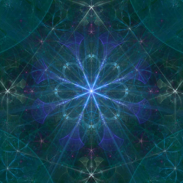 Αφηρημένο Fractal Φόντο Ένα Μεγάλο Αστέρι Περίπλοκο Διακοσμητικό Γεωμετρικό Μοτίβο — Φωτογραφία Αρχείου