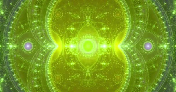 fractales changeantes de couleur bouclables dynamiques abstraites en forme de motif lumineux complexe moderne d'anneaux, de cercles, d'arcs et d'ondes connectés dans des couleurs éclatantes 