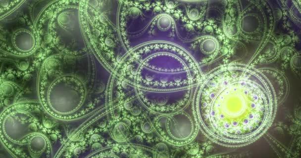 Абстрактные динамические петли изменения цвета фракталы, сделанные из современного глядя сложный светящийся узор связанных колец, кругов, арок и волн в светящихся цветах — стоковое видео Абстрактные Динамические Петли Изменения Цвета Фракталы Сделанные Современного Глядя Сложный — стоковое видео
