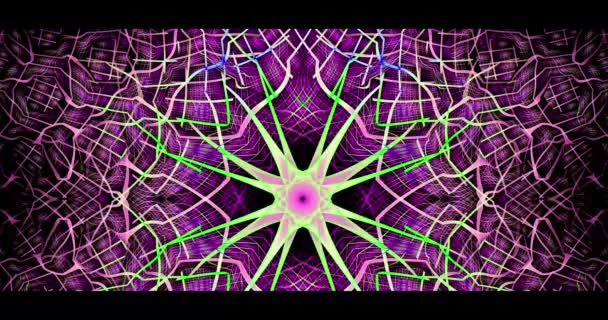 Schnelle Farbwechsel Loopable Abstrakte Fraktale Hintergrund Aus Einem Komplizierten Großen — Stockvideo