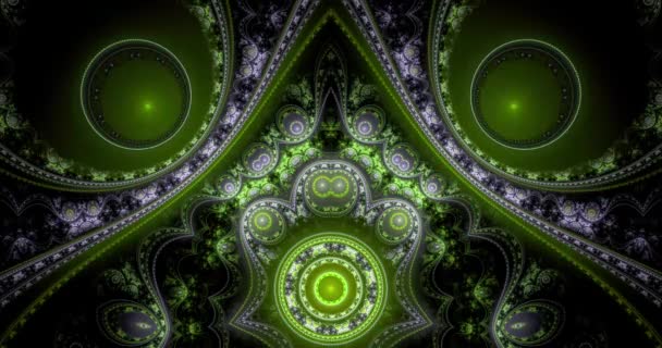 Абстрактные динамические петли изменения цвета фракталы, сделанные из современного глядя сложный светящийся узор связанных колец, кругов, арок и волн в светящихся цветах — стоковое видео Абстрактные Динамические Петли Изменения Цвета Фракталы Сделанные Современного Глядя Сложный — стоковое видео