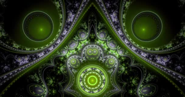 Abstract Dynamische Loopable Kleur Veranderende Fractals Gemaakt Van Modern Ogende — Stockvideo