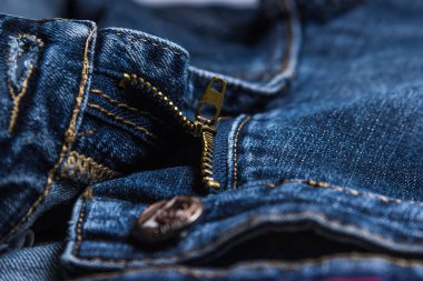 Kotun fermuarı. Yakın plan fotoğraf.