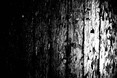 Çizik ve çatlaklarla soyut siyah ve beyaz doku