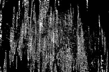 Çizik ve çatlaklarla soyut siyah ve beyaz doku