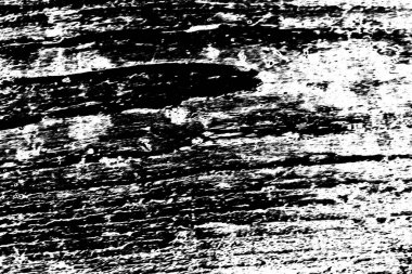 Çizik ve çatlaklarla soyut siyah ve beyaz doku