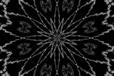 Soyut arkaplan. Monokrom dokusu. Dekoratif siyah beyaz desen. 
