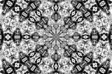 Soyut arkaplan. Monokrom dokusu. Dekoratif siyah beyaz desen. 