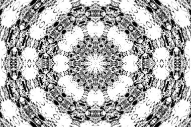 Soyut arkaplan. Monokrom dokusu. Dekoratif siyah beyaz desen. 