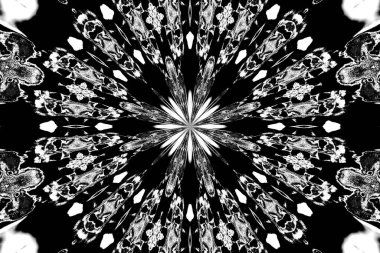 Soyut arkaplan. Monokrom dokusu. Dekoratif siyah beyaz desen. 