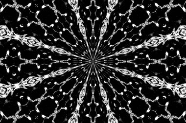 Soyut arkaplan. Monokrom dokusu. Dekoratif siyah beyaz desen. 