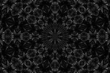 Soyut arkaplan. Monokrom dokusu. Dekoratif siyah beyaz desen. 