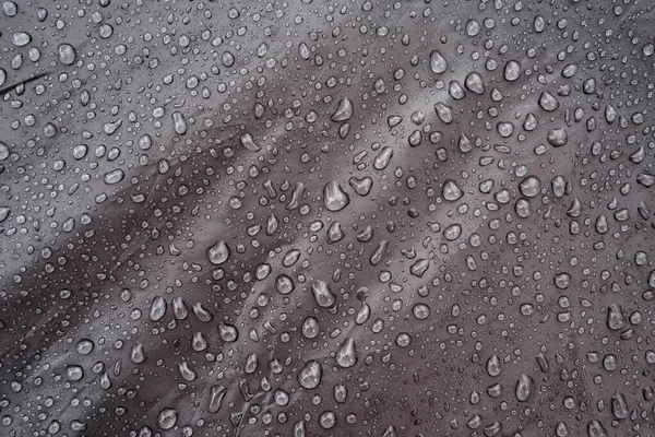 Water Drops Fabric Water Drops Grey Background Condensate Water Drops — Stock Photo, Image