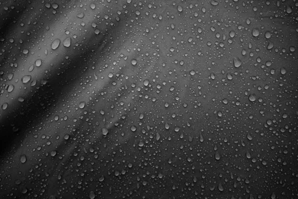 Waterdruppels Stof Waterdruppels Grijze Achtergrond Condensaat Waterdruppels Achtergrond — Stockfoto