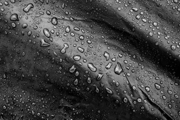 Wassertropfen Auf Stoff Wassertropfen Auf Grauem Grund Kondensat Wassertropfen Hintergrund — Stockfoto
