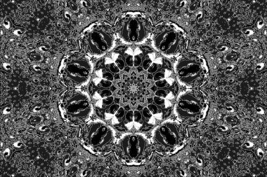 Soyut arkaplan. Monokrom dokusu. Dekoratif siyah beyaz desen. 