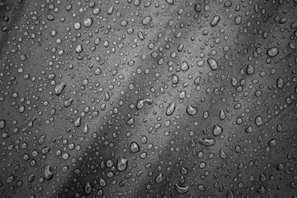 Water Drops Fabric Water Drops Grey Background Condensate Water Drops — Stock Photo, Image