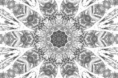 Soyut arkaplan. Monokrom dokusu. Dekoratif siyah beyaz desen. 