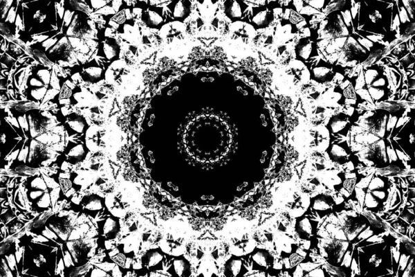 抽象的な背景 モノクロームの質感 装飾的な黒と白のパターン — ストック写真