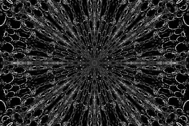 Soyut arkaplan. Monokrom dokusu. Dekoratif siyah beyaz desen. 