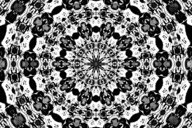 Soyut arkaplan. Monokrom dokusu. Dekoratif siyah beyaz desen. 