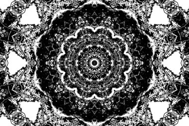 Soyut arkaplan. Monokrom dokusu. Dekoratif siyah beyaz desen. 