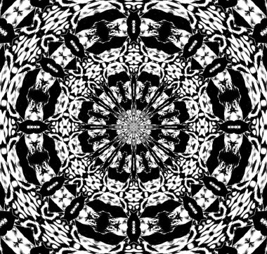 Soyut arkaplan. Monokrom dokusu. Siyah ve beyaz desenli arkaplan. 