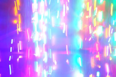 Gece lambaları. Kasıtlı hareket bulanıklığı