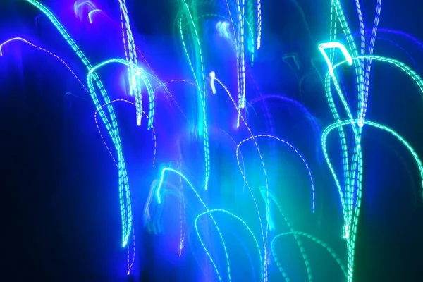 Chaotische Lichten Beweging Onscherp Abstracte Achtergrond — Stockfoto