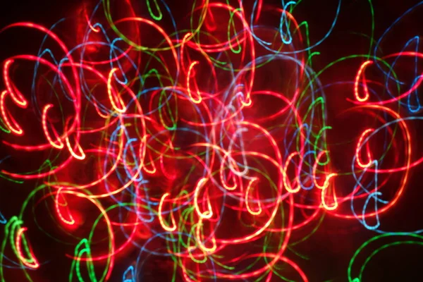 Chaotische Lichten Beweging Onscherp Abstracte Achtergrond — Stockfoto