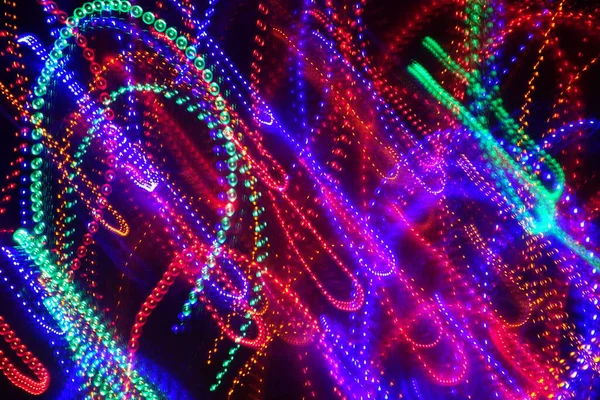 Chaotic Lights Motion Blur Out Focus Abstract Background — Stock Photo, Image