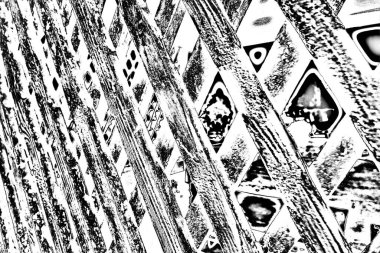 Soyut arkaplan. Monokrom dokusu. Siyah ve beyaz desenli arkaplan. 