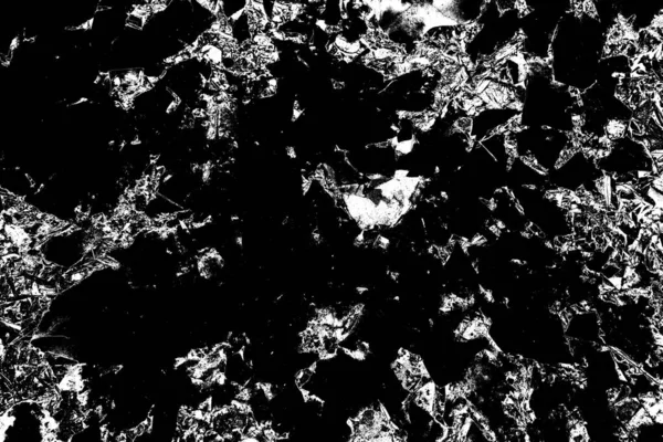 薄冰裂开了 黑色和白色的抽象背景 — 图库照片