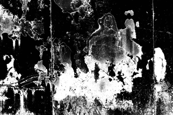 Peeling Farby Zardzewiały Metal Szorstki Tekstury Czerni Bieli Abstrakcyjne Tło — Zdjęcie stockowe
