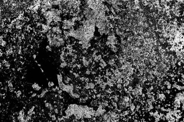 Dökülen boya paslı metal dokusu, siyah ve beyaz soyut arkaplan