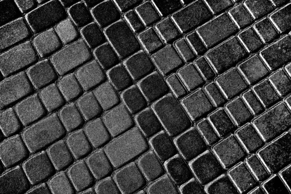 Texture Pavée Fond Abstrait Noir Blanc — Photo