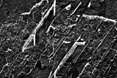 Soyut eski duvar dokusu. Siyah ve beyaz desenli arkaplan  