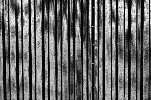 Painted Corrugated Metal Sheet Serves Fence View Horizontal Vertical Stripes — Stock Photo, Image