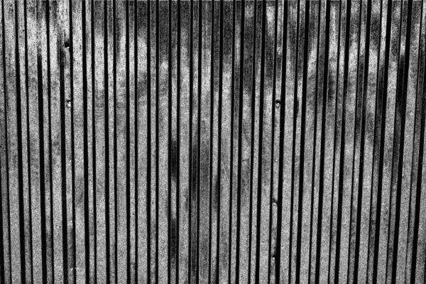 Окрашенный Гофрированный Лист Металла Служит Оградой Просматривает Горизонтальные Вертикальные Полосы — стоковое фото