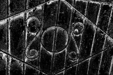 Dökülen boya paslı metal dokusu