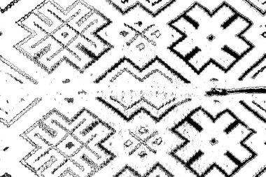 Hutsul desenleri. Siyah ve beyaz desenli arkaplan. 