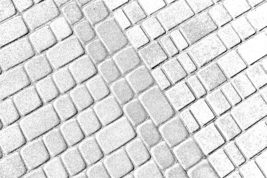 Kaldırım dokusu. Siyah ve beyaz desenli arkaplan. 