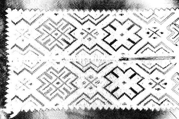 Hutsul Patterns Black White Textured Background — Stock Photo, Image