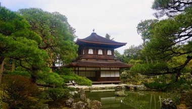 Kyoto 'daki Ginkaku-ji Tapınağı' nın önündeki su.