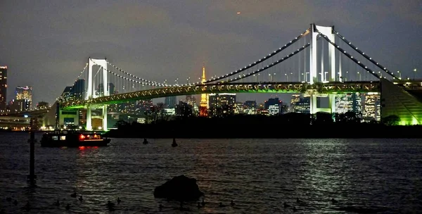 Toyko Kulesi ve Gece Gökkuşağı Köprüsü 